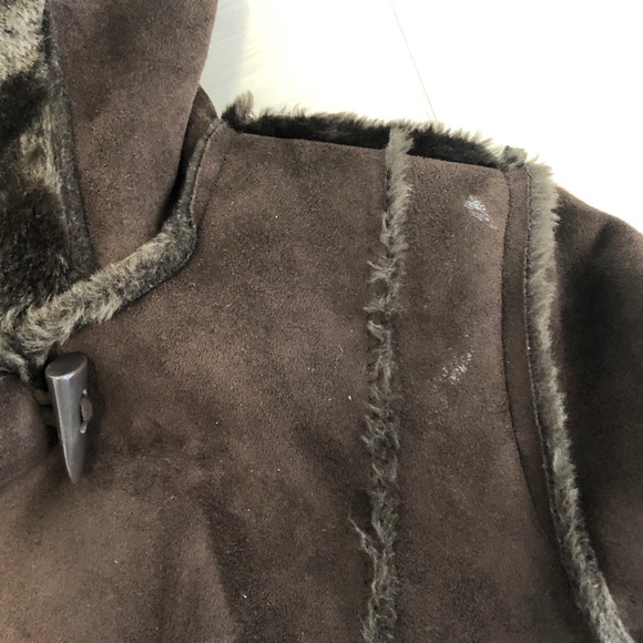 Faux Sherling Brown Coat - Picture 6 of 6